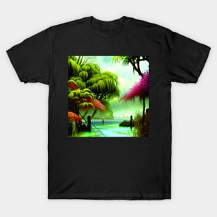 Magical Digital Painting Of an Amazing Nature, Vacation Beach T-Shirt